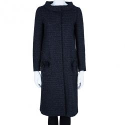 Valentino Navy Tweed Coat M