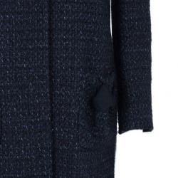 Valentino Navy Tweed Coat M