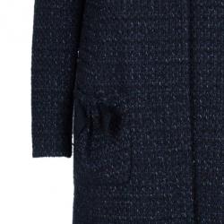 Valentino Navy Tweed Coat M