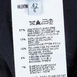 Valentino Navy Tweed Coat M