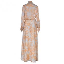 Pre Owned طقم فالينتينو طباعة تجريدية تنورة مقاس L