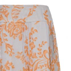 Pre Owned طقم فالينتينو طباعة تجريدية تنورة مقاس L