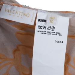 Pre Owned طقم فالينتينو طباعة تجريدية تنورة مقاس L