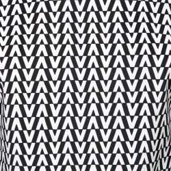Pre Owned Valentino Black Printed Stretch-Jersey High-Neck Top M