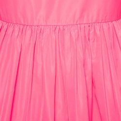 مملوكة مسبقًا Valentino Pink Synthetic Puff-Sleeve Tiered Dress S