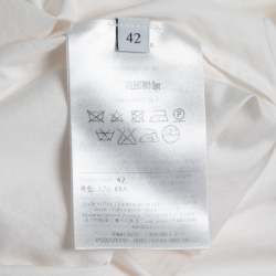 مملوكة مسبقًا Valentino White Cotton Butterfly Embroidered Tunic Dress M