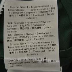 Pre Owned Valentino Green Embroidered Silk and Jersey Zipper Mini Dress M