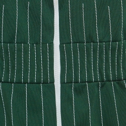 Pre Owned Valentino Green Embroidered Silk and Jersey Zipper Mini Dress M