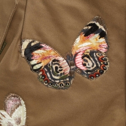 Pre Owned Valentino Green Embroidered Cotton Shorts S