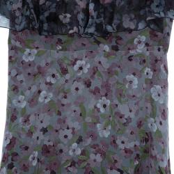 Pre Owned Valentino Off-Shoulder Floral Cocktail Dress L