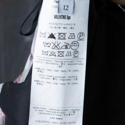 Pre Owned Valentino Off-Shoulder Floral Cocktail Dress L