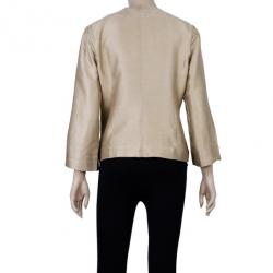 مملوكة مسبقًا جاكيت فالنتينو حرير شمبانيا XL