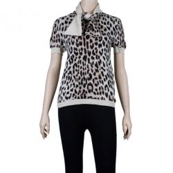 Pre Owned Valentino Leopard Print Top S