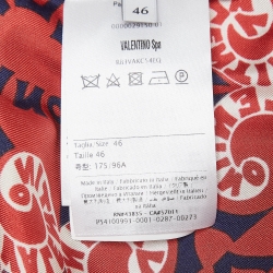 Pre Owned Valentino Multicolor Printed Silk Maxi Shirt Dress L