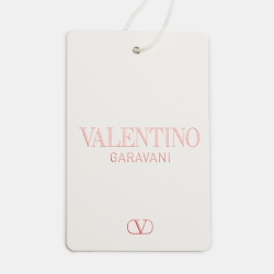 Pre Owned Valentino Off White Leather VLogo Bucket Bag