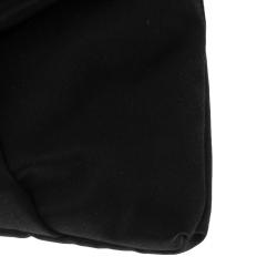 Pre Owned Valentino Black Satin Tortoise Embellished Shoulder Bag