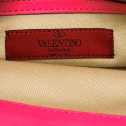 Pre Owned Valentino Pink Leather Rockstud Crossbody Bag