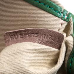 Pre Owned Valentino Green Leather Rockstud Va Va Voom Shoulder Bag