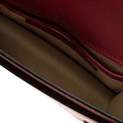 Pre Owned Valentino Red Leather Mini Va Va Voom Flap Front Shoulder Bag