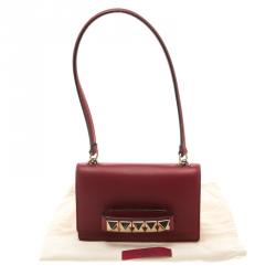 Pre Owned Valentino Red Leather Mini Va Va Voom Flap Front Shoulder Bag