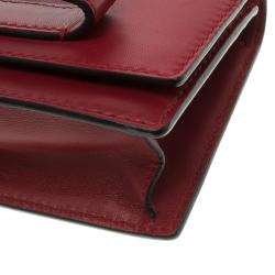 Pre Owned Valentino Red Leather Mini Va Va Voom Flap Front Shoulder Bag