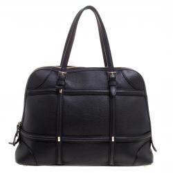 Pre Owned Valentino Black Leather Dome Satchel