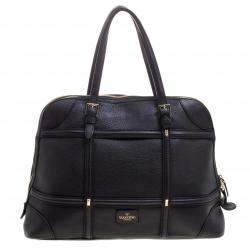 Pre Owned Valentino Black Leather Dome Satchel