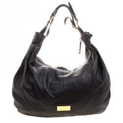 Valentino Black Nappa Leather Folie Bow Hobo