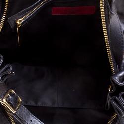 Valentino Black Nappa Leather Folie Bow Hobo