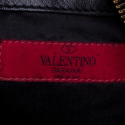 Valentino Black Nappa Leather Folie Bow Hobo