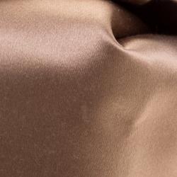 Pre Owned Valentino Metallic Brown Satin Bow Evening Bag