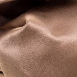 Pre Owned Valentino Metallic Brown Satin Bow Evening Bag