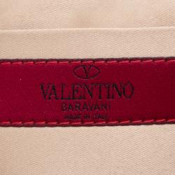 Valentino Grey Python Embellished Flower Lock Evening Bag