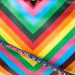 Pre Owned Valentino Multicolor Leather Medium Rockstud 1973 Tote