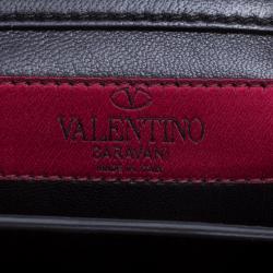 Pre Owned Valentino Multicolor Striped Leather B Rockstud Shoulder Bag