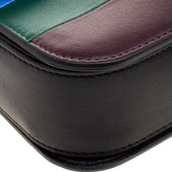 Pre Owned Valentino Multicolor Striped Leather B Rockstud Shoulder Bag