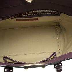 Pre Owned Valentino Purple Leather Medium Rockstud Tote