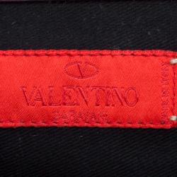 Pre Owned Valentino Burgundy Leather Bow Satchel