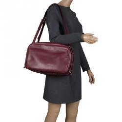 Pre Owned Valentino Burgundy Leather Bag