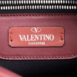 Pre Owned Valentino Burgundy Leather Bag