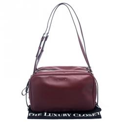 Pre Owned Valentino Burgundy Leather Bag