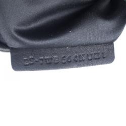 Pre Owned Valentino Black Leather Sequin Hobo