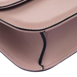 Pre Owned Valentino Beige Leather Medium Rockstud Glam Lock Flap Bag