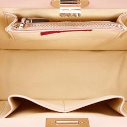 Pre Owned Valentino Poudre Leather Rockstud Frame Satchel Bag