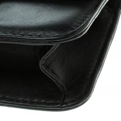 Pre Owned Valentino Black Leather Rockstud Mini Glam Lock Shoulder Bag