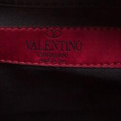 Pre Owned Valentino Black Leather Rockstud Crossbody Bag