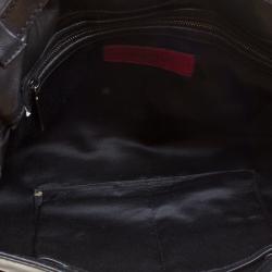 Pre Owned Valentino Black Nappa Leather Crystal Embellished Shoulder Bag