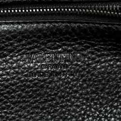 Pre Owned Valentino Black Leather Small Rockstud Tote