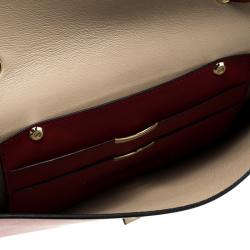 Pre Owned Valentino Red Leather Flap Shoulder Bag