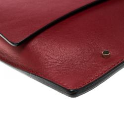 Pre Owned Valentino Red Leather Flap Shoulder Bag